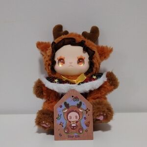 Cute reindeer plush keychain